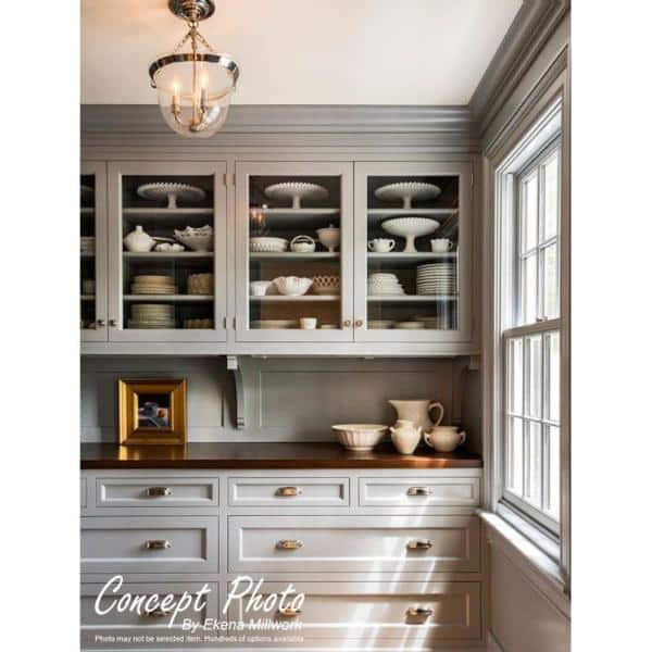 Ekena Millwork 4-7/8 in. x 94-1/2 in. x 4-3/4 in. Unfinished Wood Cherry Medway Carved Crown Moulding (3)