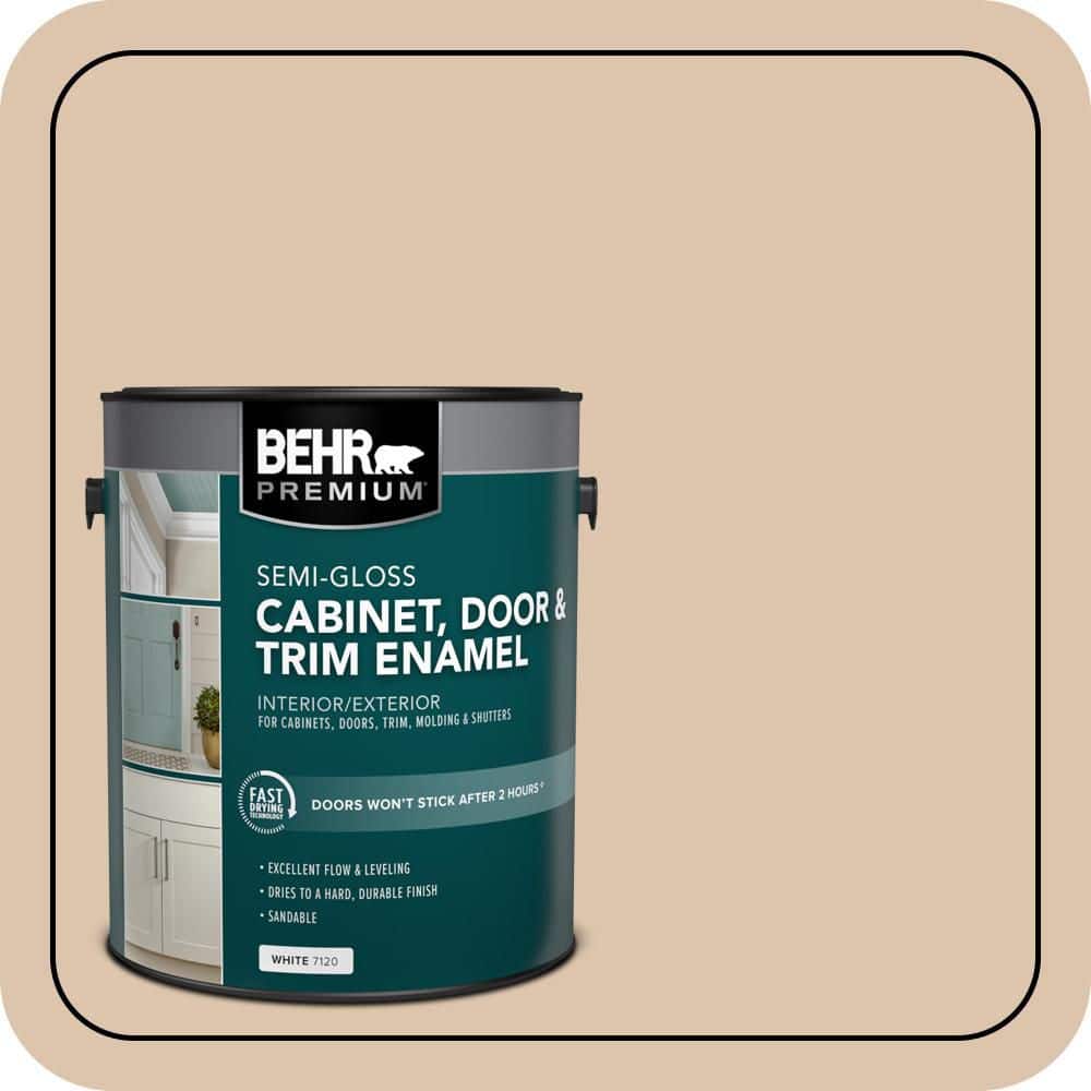 BEHR PREMIUM 1 gal. #PPU3-08 Sienna Dust Semi-Gloss Enamel Interior/Exterior Cabinet, Door & Trim Paint