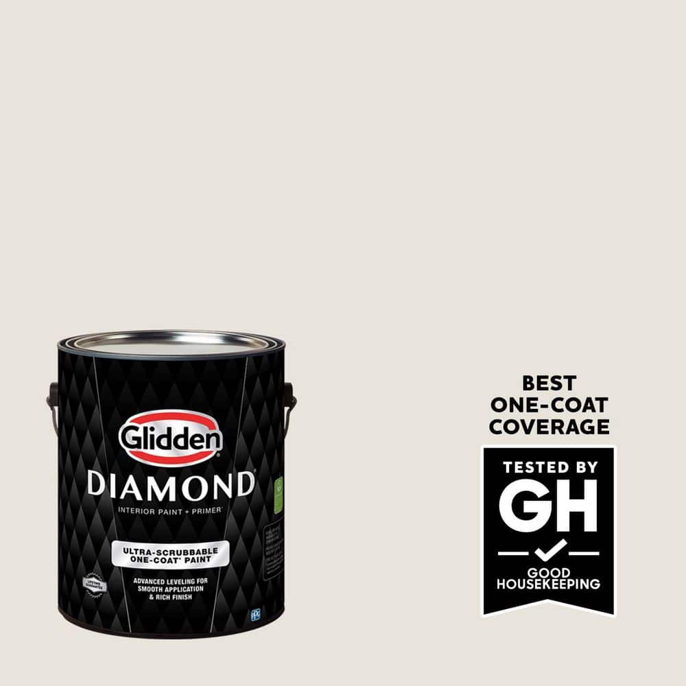 Glidden Diamond 1 gal. PPG1021-1 Mountain Gray Eggshell Interior Paint with Primer