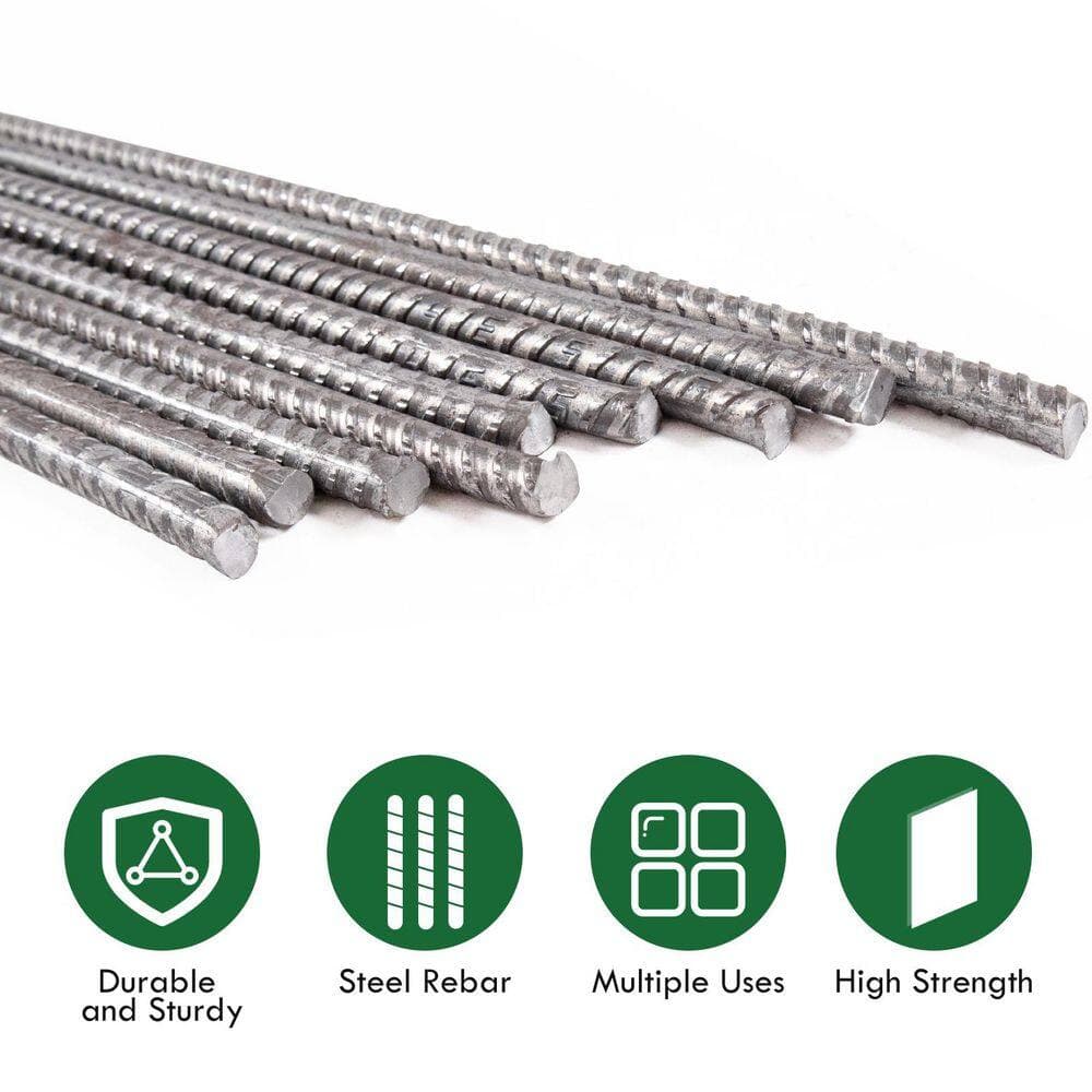 Wellco 0.4 in. x 7 ft. Black Nature Surface Metal Rebar (8-Pack) (2)