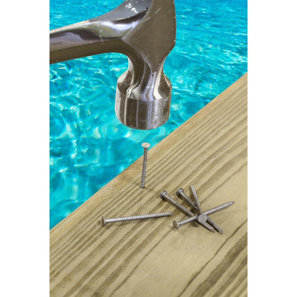 Simpson Strong-Tie 8d x 2-1/2 in. Multi-Purpose Stainless Steel Ring Shank Nails (25-Pack) (3)