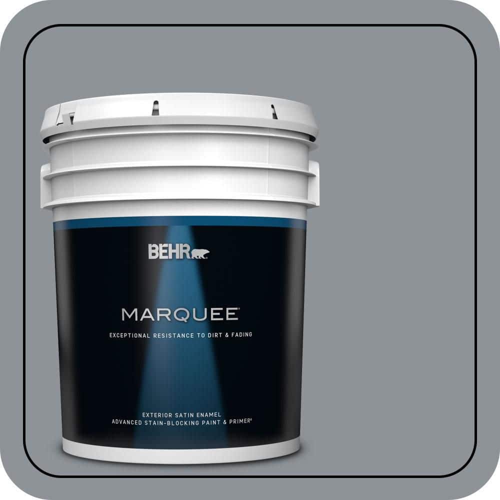 BEHR MARQUEE 5 gal. #PPU18-04 Dark Pewter Satin Enamel Exterior Paint & Primer (1)