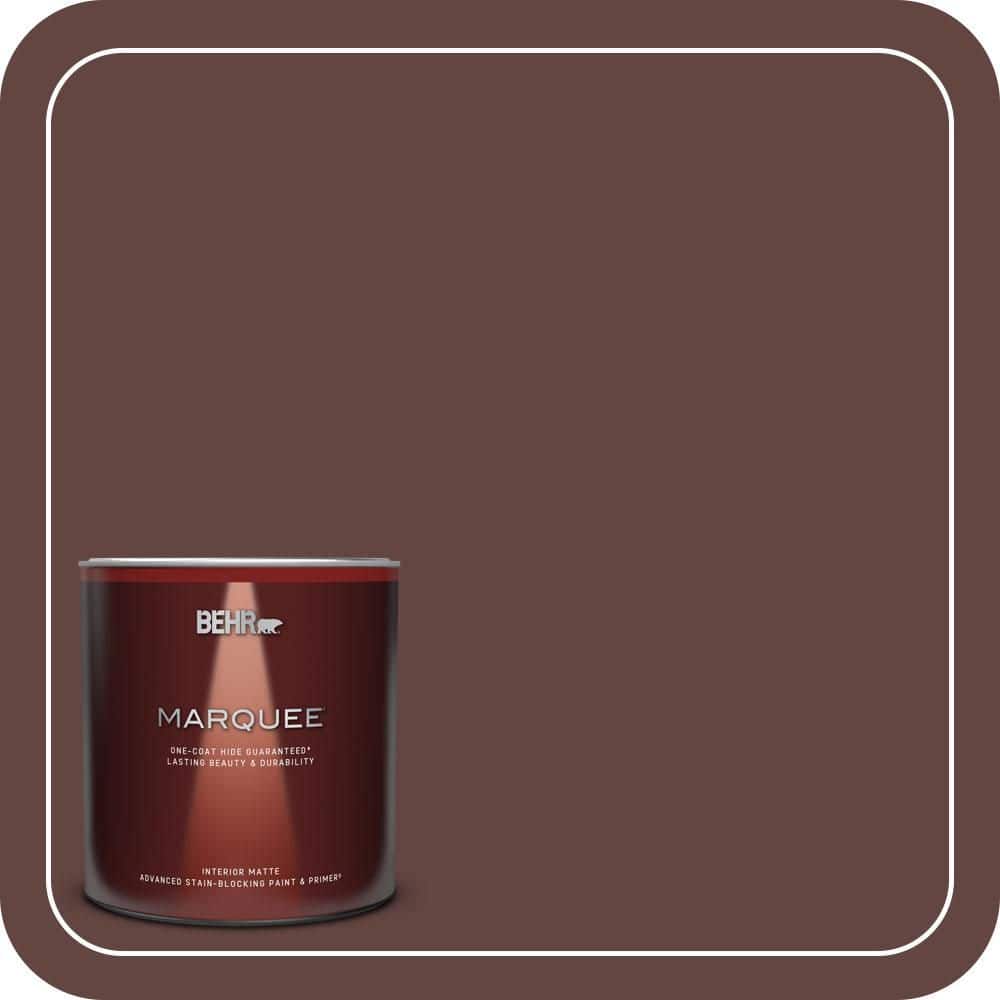 BEHR MARQUEE 1 qt. #PMD-62 Black Plum Matte Interior Paint & Primer