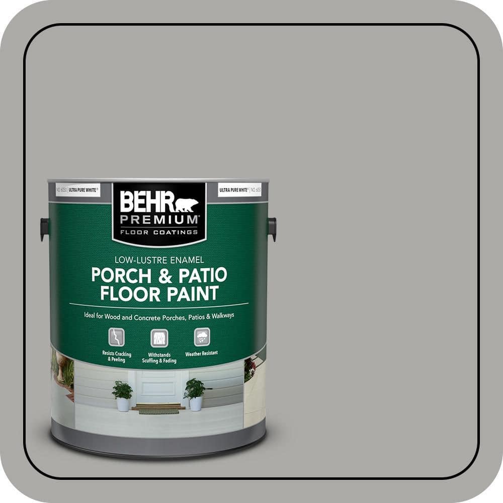 BEHR PREMIUM 1 gal. #PPU18-14 Cathedral Gray Low-Lustre Enamel Interior/Exterior Porch and Patio Floor Paint (1)