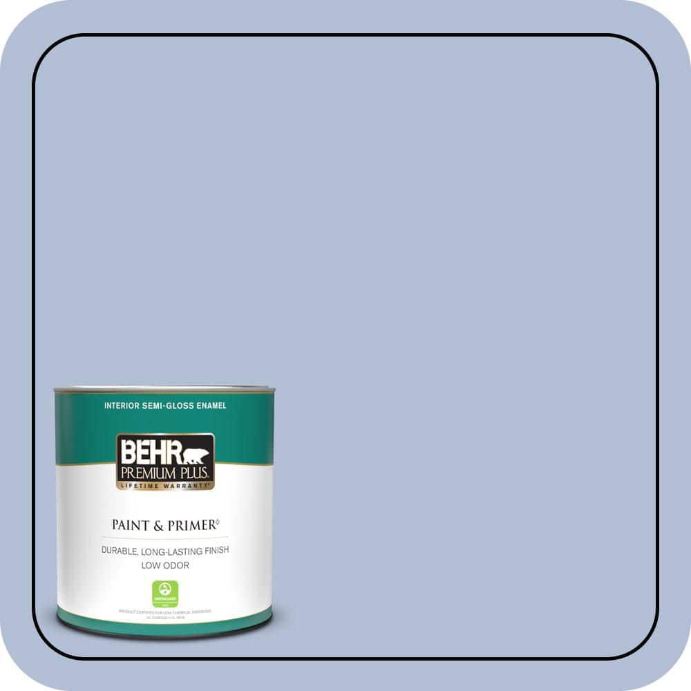 BEHR PREMIUM PLUS 1 qt. #MQ5-45 Movie Magic Semi-Gloss Enamel Low Odor Interior Paint & Primer