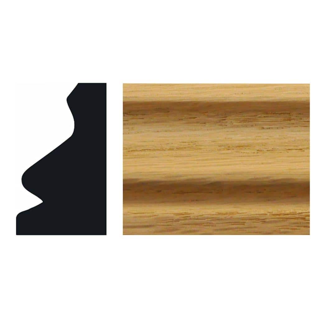 HOUSE OF FARA 11/16 in. D x 1-1/4 in. W x 96 in. L Unfinished Red Oak Wood Shoe Moulding