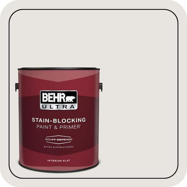 BEHR ULTRA 1 gal. #PR-W08 Ambience White Extra Durable Flat Interior Paint & Primer (2)