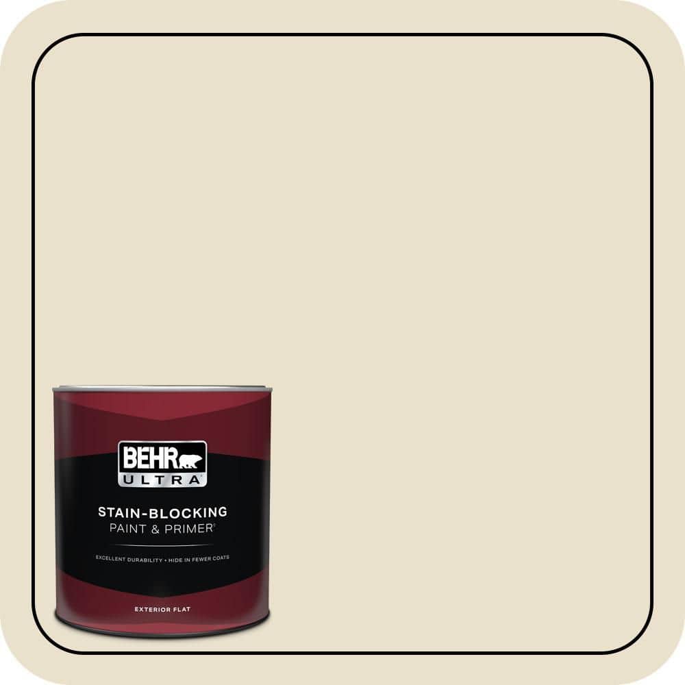 BEHR ULTRA 1 qt. #PPU8-14 Silky Bamboo Flat Exterior Paint & Primer
