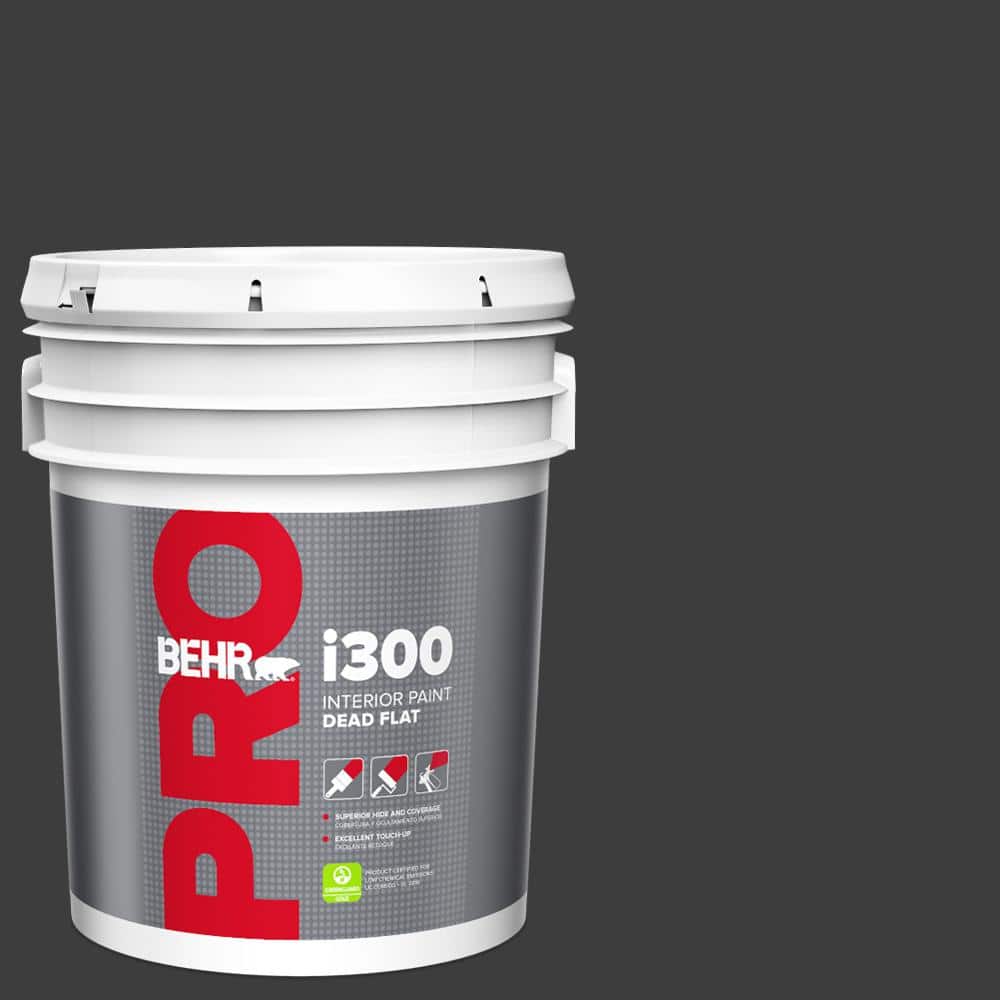 BEHR PRO 5 gal. Black Dead Flat Interior Paint