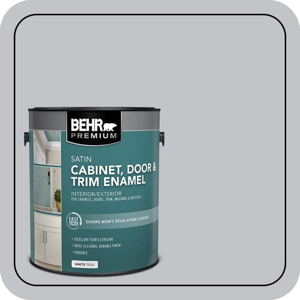 BEHR PREMIUM 1 gal. #N510-2 Galactic Tint Satin Enamel Interior/Exterior Cabinet, Door & Trim Paint (1)