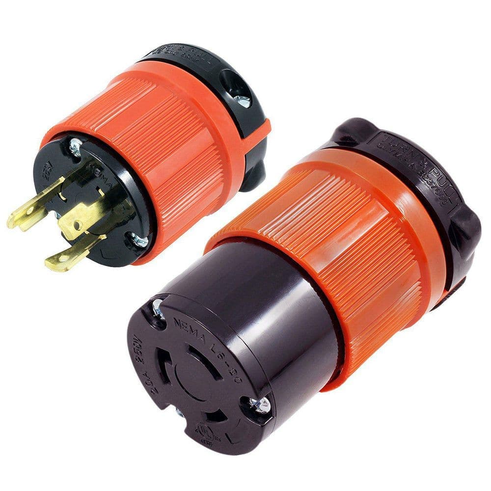 AC WORKS NEMA L6-20 20A 250V 3Prong Plug and Female Connector UL C-UL Approval (1)