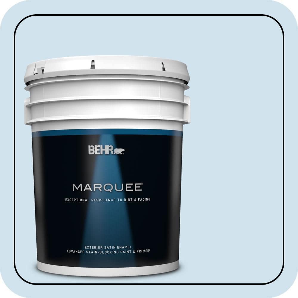 BEHR MARQUEE 5 gal. #M520-1A Soft Cloud Satin Enamel Exterior Paint & Primer