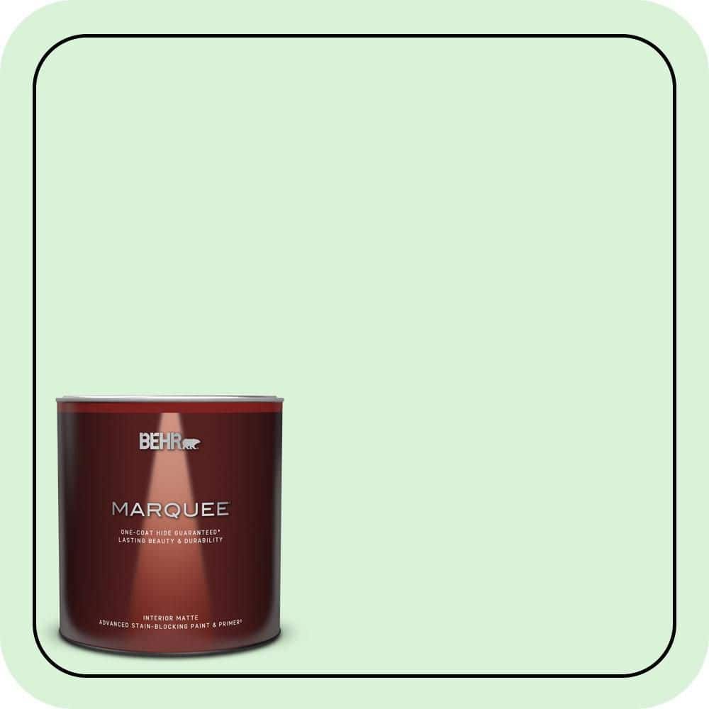 BEHR MARQUEE 1 qt. #P390-1 Frostini Matte Interior Paint & Primer