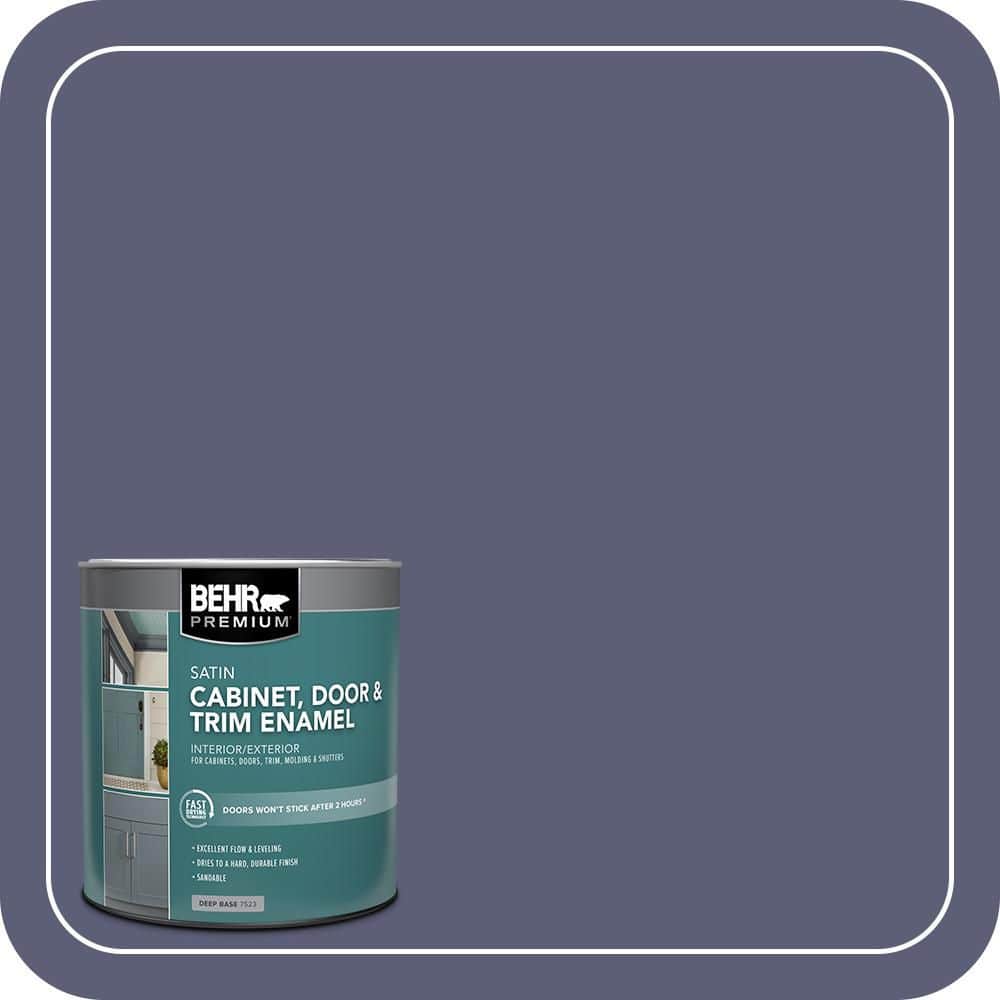 BEHR PREMIUM 1 qt. #S560-6 Blue Blood Satin Enamel Interior/Exterior Cabinet, Door & Trim Paint