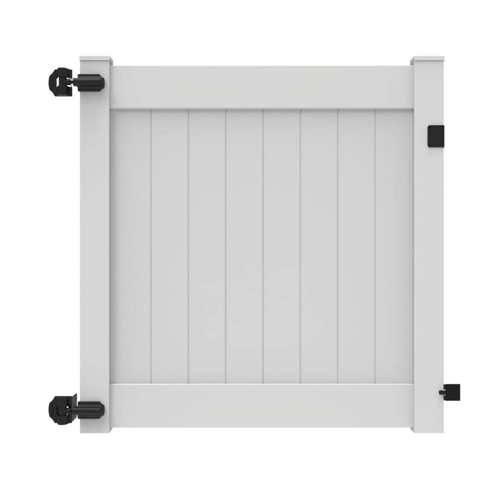 Veranda Linden 5 ft. W x 5 ft. H White Vinyl Un-Assembled Fence Gate (3)