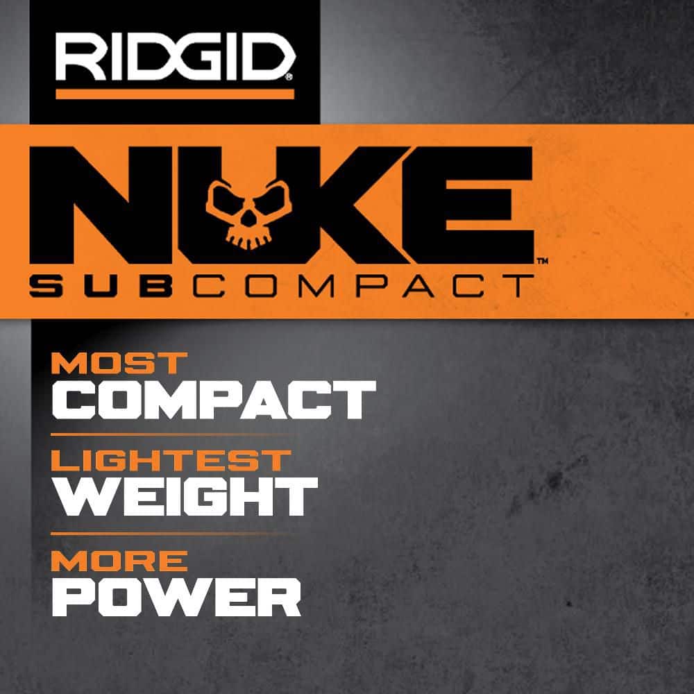 RIDGID 18V NUKE SubCompact Brushless Cordless 1/4 in. Hex Impact Driver Kit with 2Ah MAX Output Battery and Charger (2)