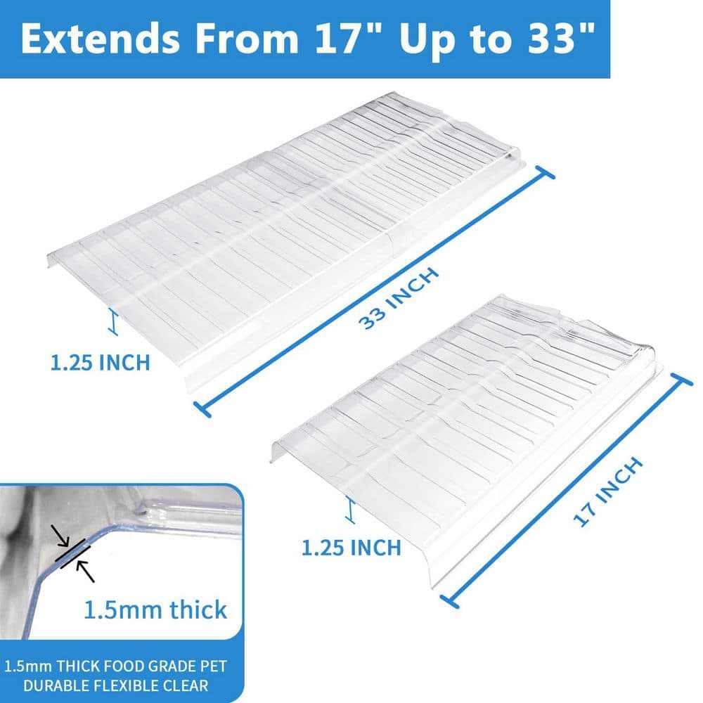 Laybus 2 Pieces White Plastic Vent Extender Fits for 10 in. or 12 in. Registers Flexibility to Extend from 17 in. up to 33 in. (2)