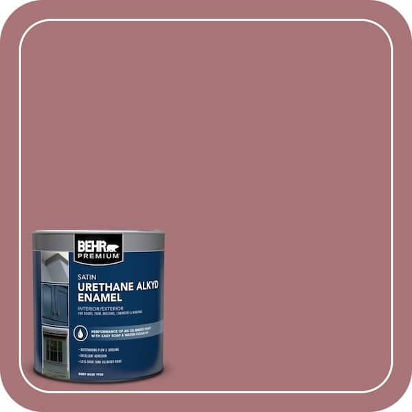 BEHR PREMIUM 1 qt. #S130-5 Heirloom Rose Satin Enamel Urethane Alkyd Interior/Exterior Paint (2)