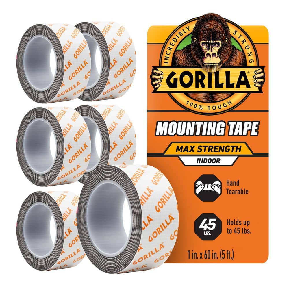 Gorilla 60 in. Mounting Tape-Max Strength (6-Pack)