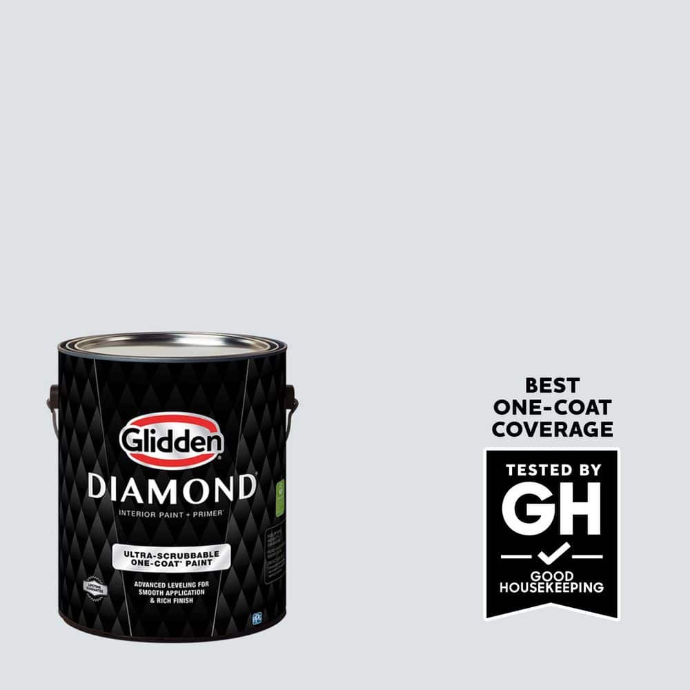 Glidden Diamond 1 gal. PPG1165-1 January Dawn Satin Interior Paint with Primer (1)