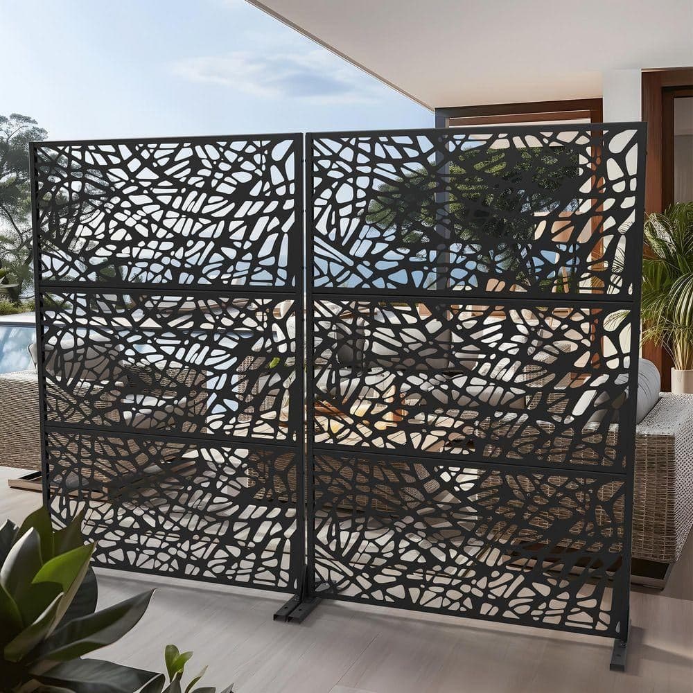 PexFix Outdoor Metal Galvanized Privacy Screen Fence Garden Panels