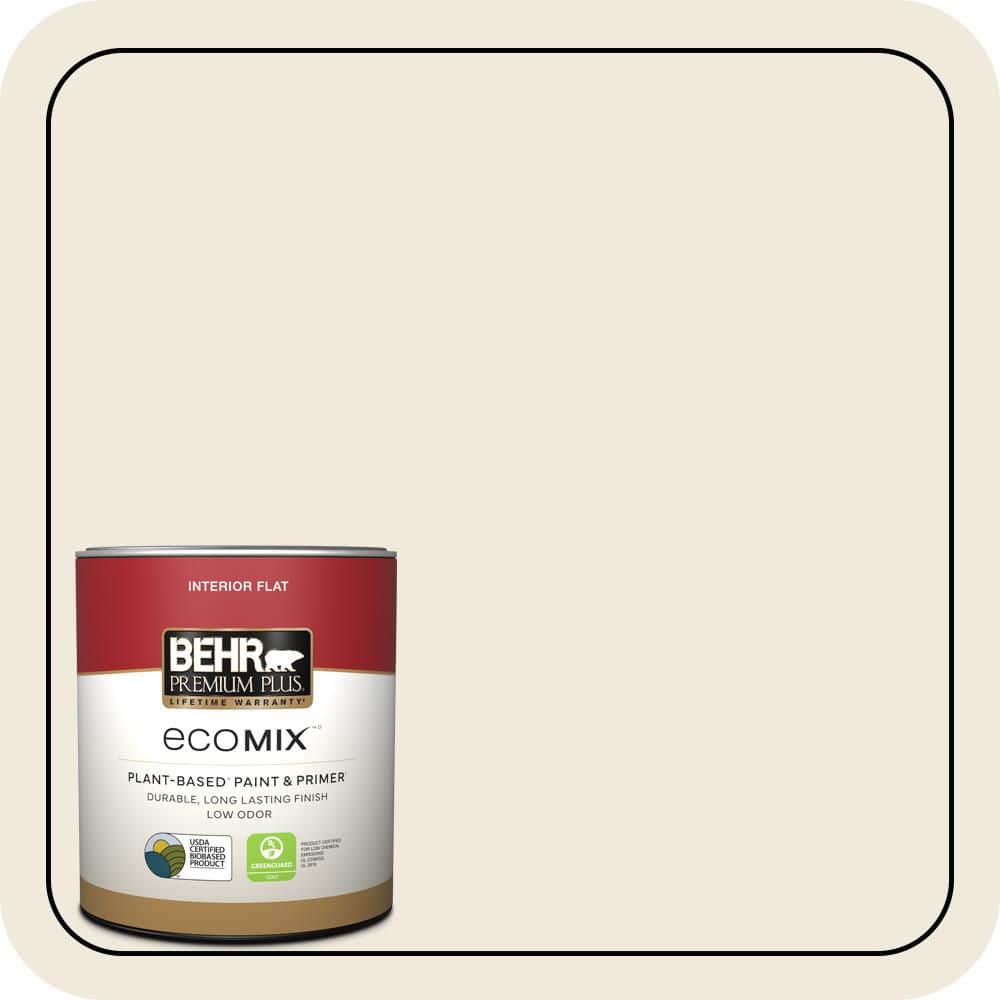 BEHR PREMIUM PLUS Home Decorators #HDC-NT-08 Papier Blanc Flat EcoMix Plant-Based & Primer (1)