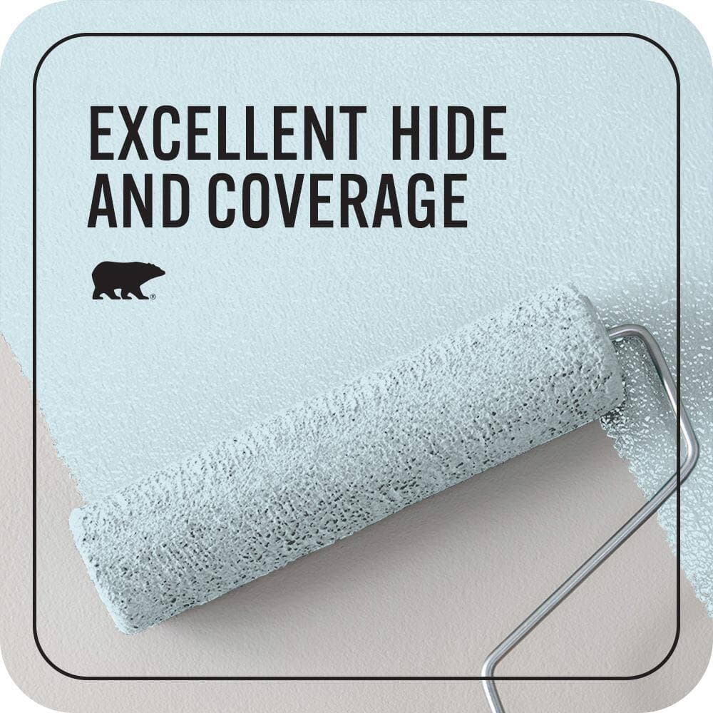 BEHR PREMIUM PLUS 1 qt. #530A-1 Snowdrop Semi-Gloss Enamel EcoMix Plant-Based Interior Paint & Primer (2)