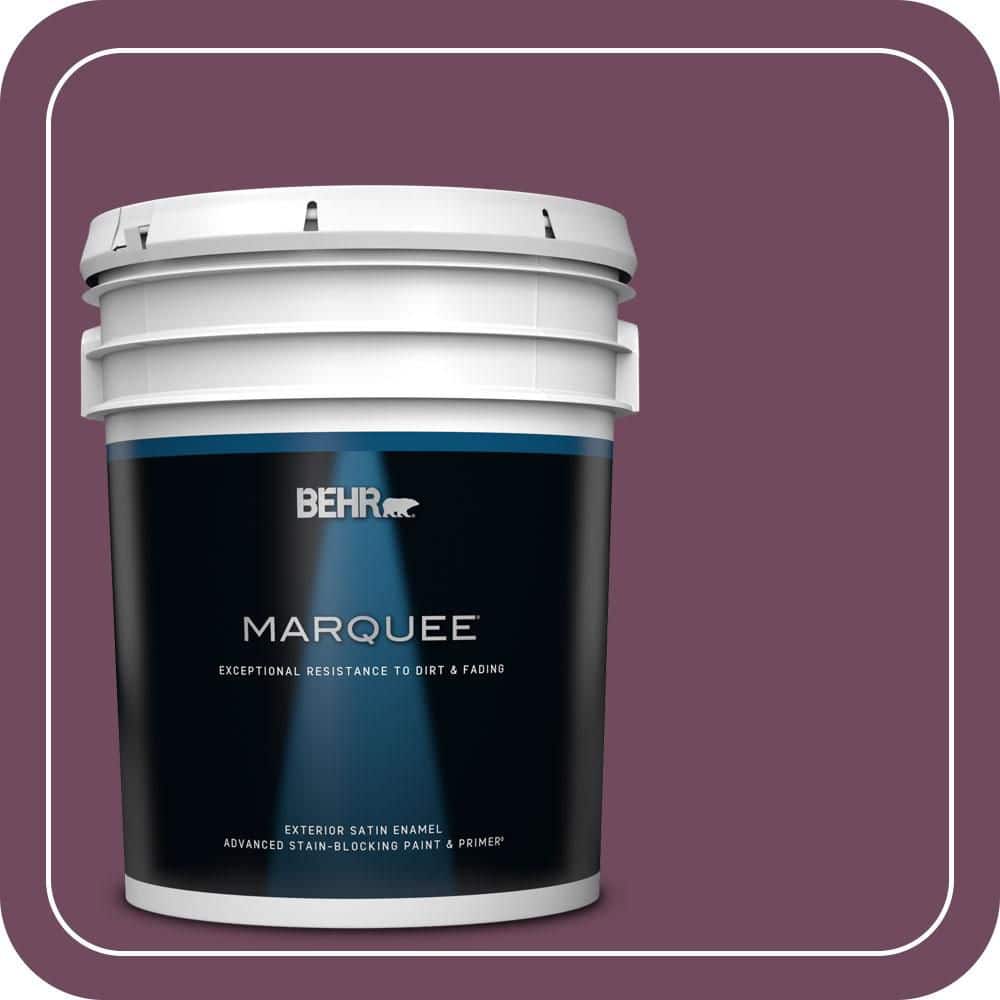 BEHR MARQUEE 5 gal. #MQ1-39 Prussian Plum Satin Enamel Exterior Paint & Primer