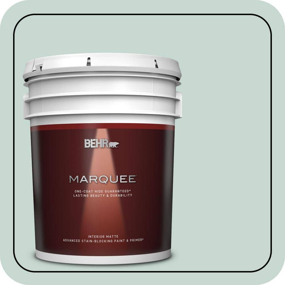 BEHR MARQUEE 5 gal. #480E-2 Tide Pools Matte Interior Paint & Primer