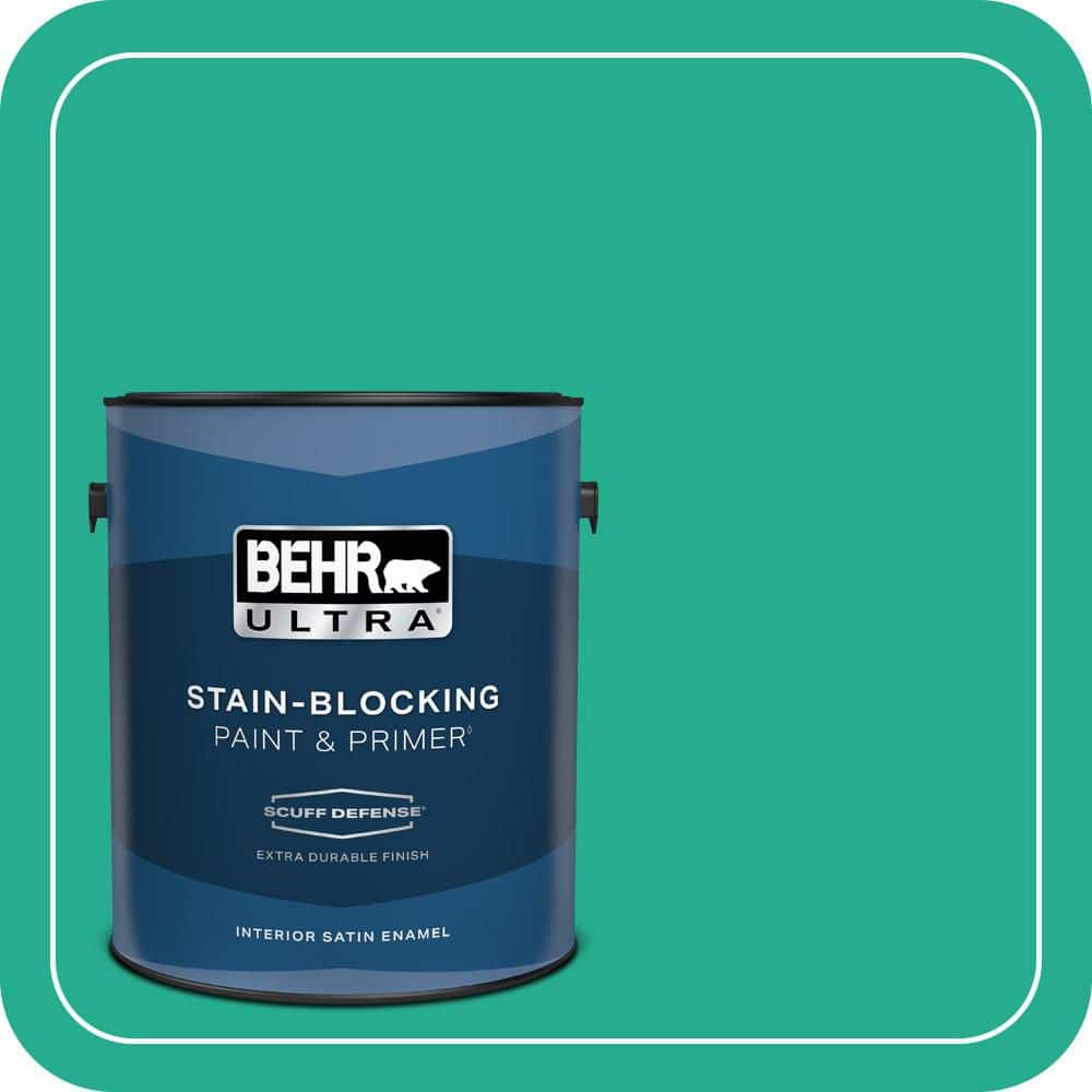 BEHR ULTRA 1 gal. #P430-5 Enchanted Wells Extra Durable Satin Enamel Interior Paint & Primer