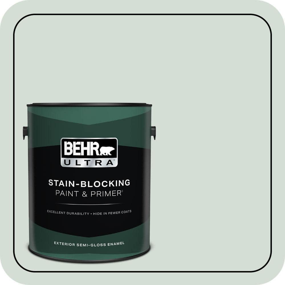 BEHR ULTRA 1 gal. #700E-2 Lime Light Semi-Gloss Enamel Exterior Paint & Primer