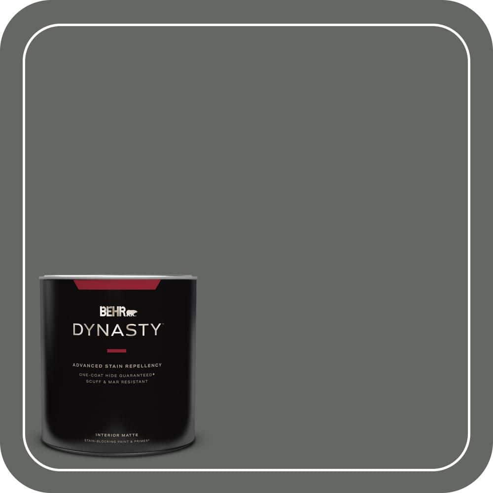 BEHR DYNASTY 1 qt. #PPU25-02 Black Locust Matte Interior Stain-Blocking Paint and Primer