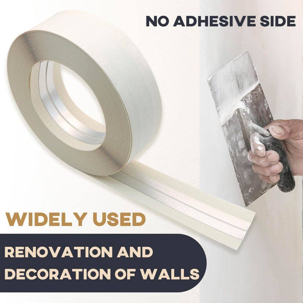 NVNOO 2 in. x 100 ft. Metal Drywall Corner Tape, Inside Corner Drywall Tape, No Adhesive Side for Drywall Corner (1-Pack) (3)