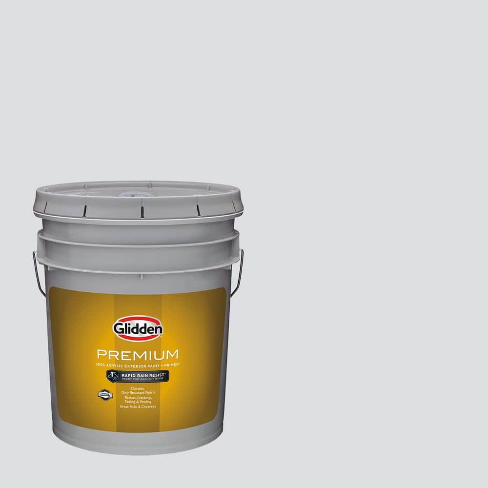 Glidden Premium 5 gal. PPG1043-3 Wayward Winds Flat Exterior Latex Paint