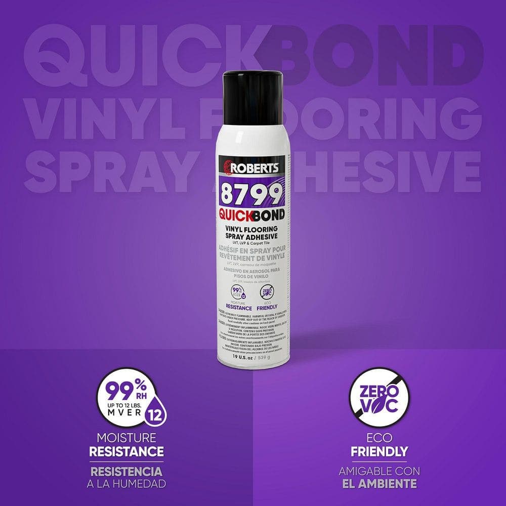 ROBERTS 8799 Quickbond 19 oz. 2-Hour Dry Time Vinyl Floor Spray Adhesive in Off White (3)