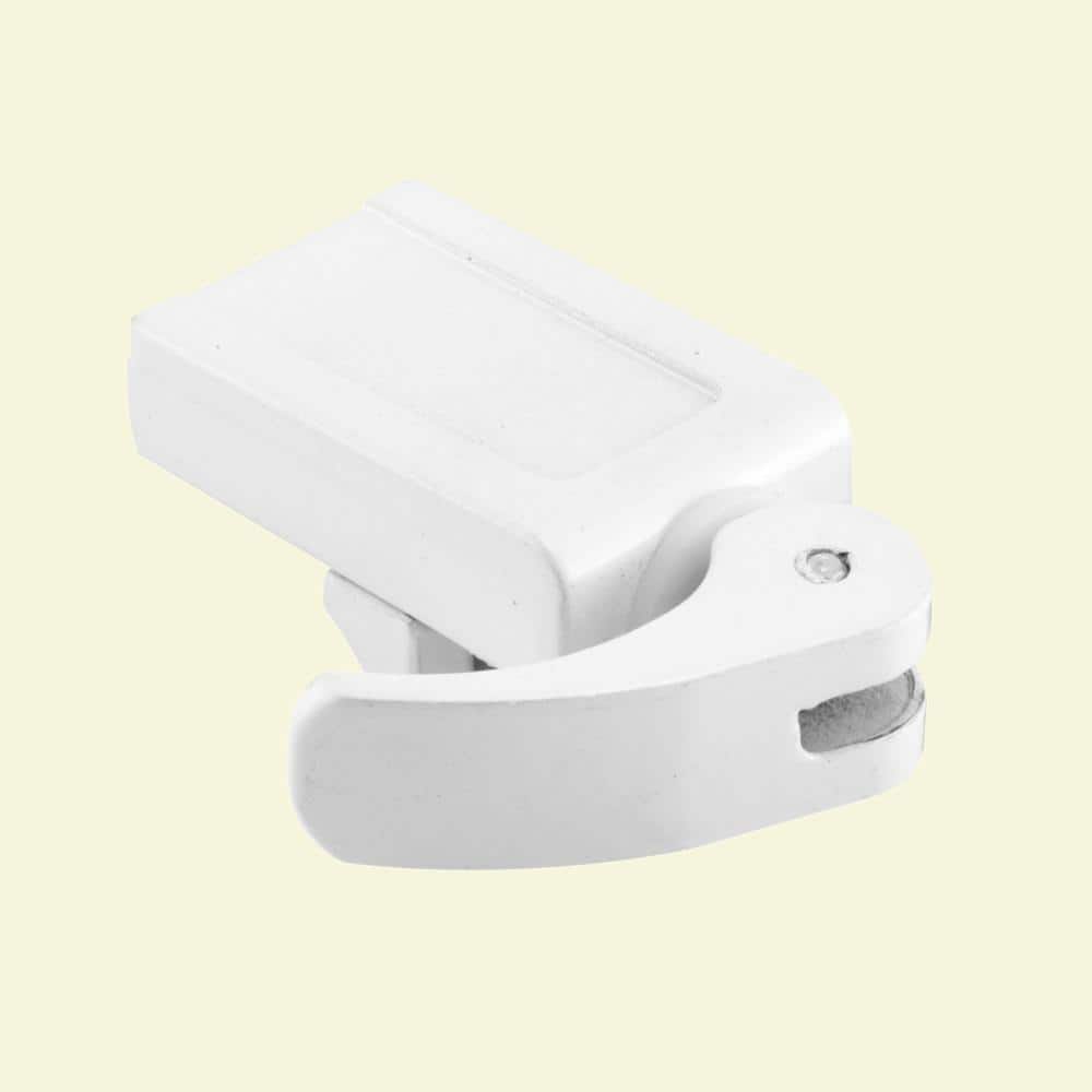 Prime-Line 7/8 in. White-Painted Diecast Vinyl Patio Door Lock with Adjustable Design (1)