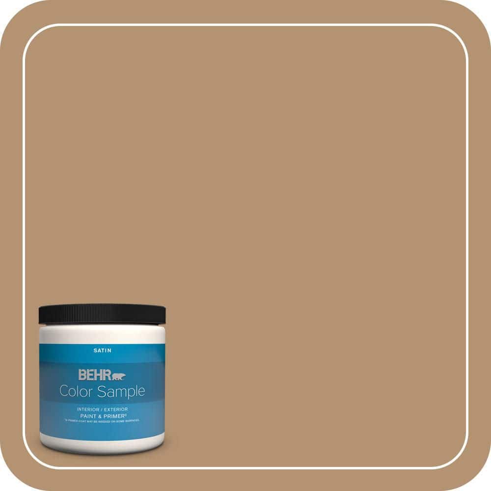 BEHR PREMIUM PLUS 8 oz. #QE-30 Keystone Satin Enamel Interior/Exterior Paint & Primer Color Sample