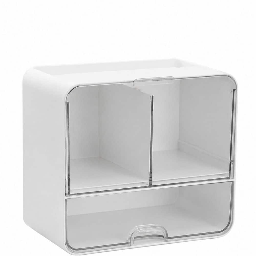 KHKFY Wall Mounted Feminine Product Organizer with 3 Compartments and Flip-Top Lid 6.8 x 4.3 x 6.3 in. Tampon (1)