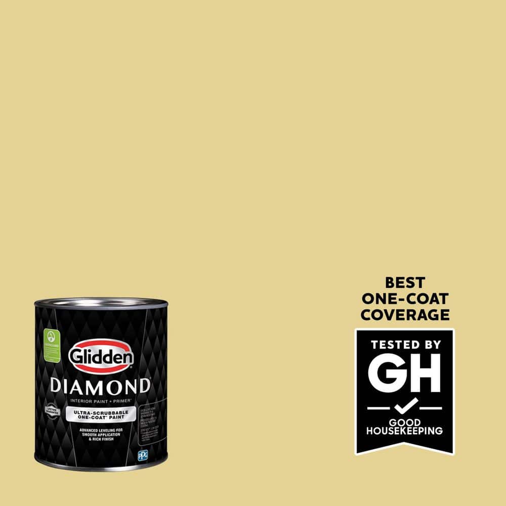 Glidden Diamond 1 qt. PPG1108-4 Wayward Wind Flat Interior Paint with Primer