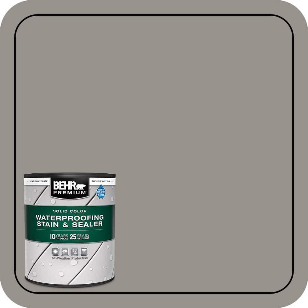 BEHR PREMIUM 1 qt. #PPU18-16 Elephant Skin Solid Color Waterproofing Exterior Wood Stain and Sealer (1)