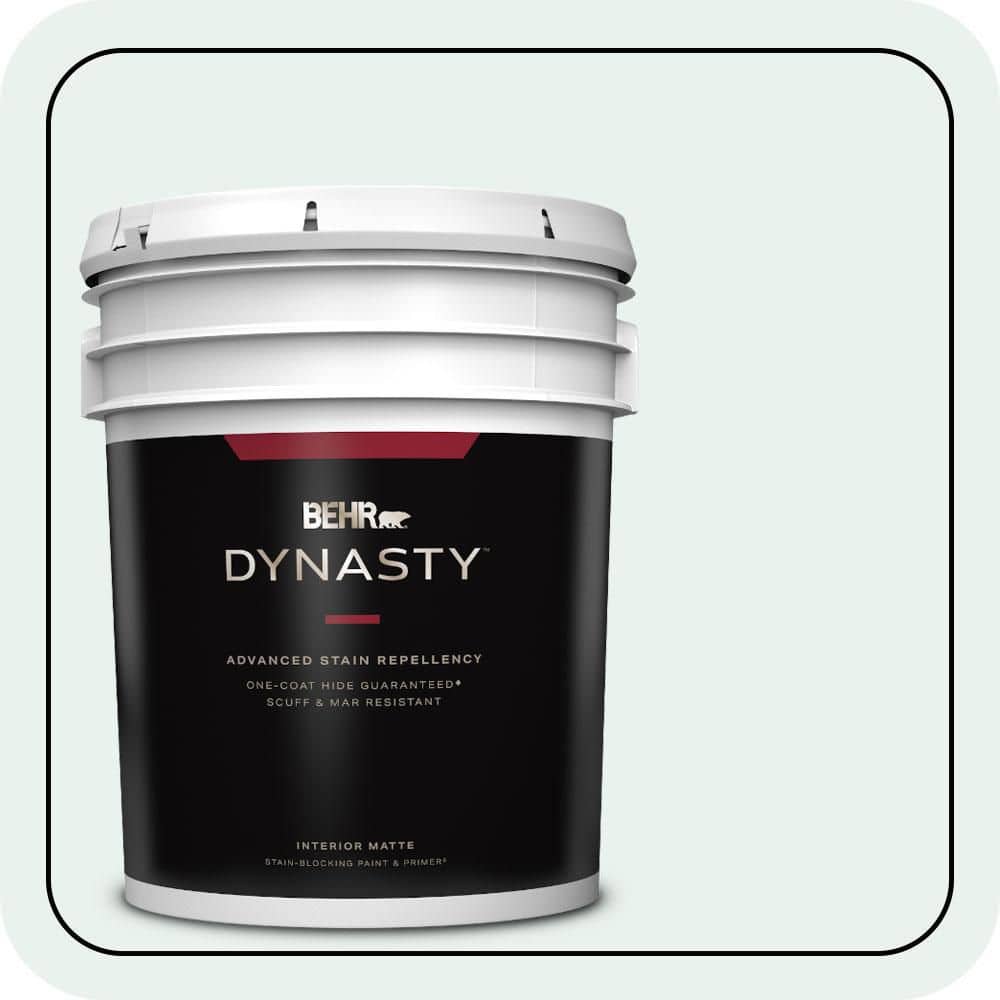 BEHR DYNASTY 5 gal. #W-B-520 Glacial Tint Matte Interior Stain-Blocking Paint & Primer