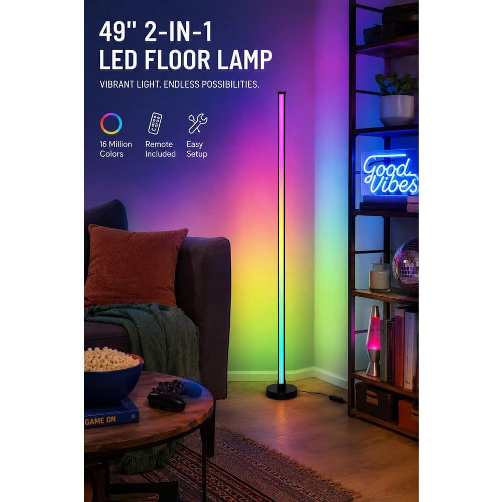 Alsy 49 in. Black Indoor LED Light Bar Lamp with RGB Function (3)