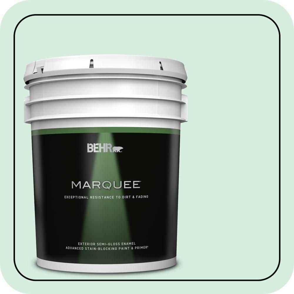 BEHR MARQUEE 5 gal. #470C-2 Winter Fresh Semi-Gloss Enamel Exterior Paint & Primer