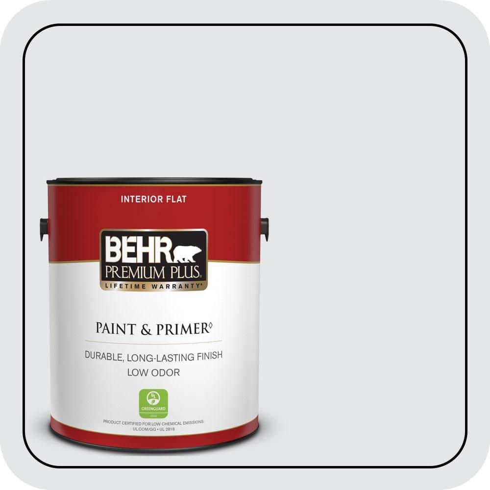 BEHR PREMIUM PLUS 1 gal. #620E-1 Lily Lavender Flat Low Odor Interior Paint & Primer