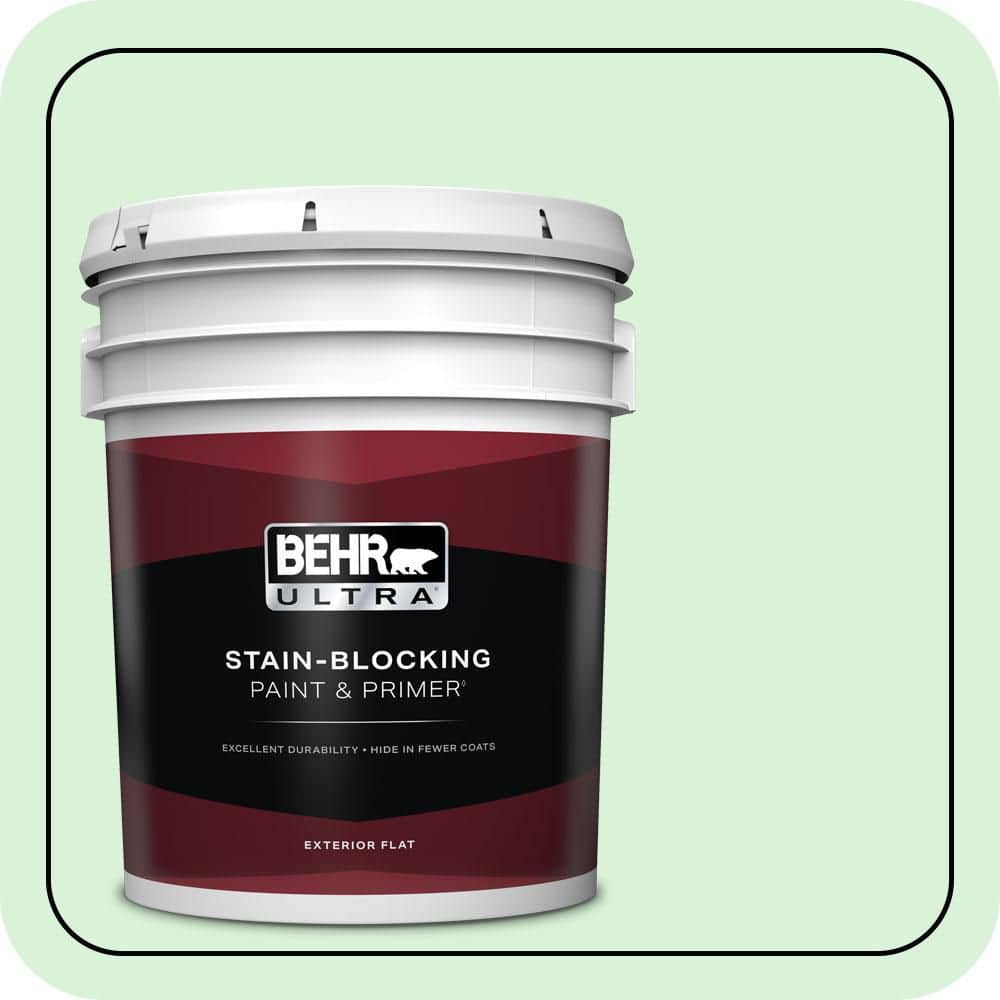 BEHR ULTRA 5 gal. #P390-1 Frostini Flat Exterior Paint & Primer