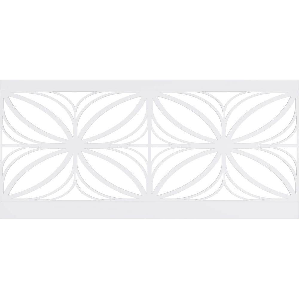 Ekena Millwork 44 in. H x 94-1/2 in. W 28.92 sq. ft. Otis PVC Wainscot Paneling Kit (2)