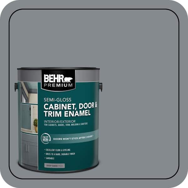 BEHR PREMIUM 1 gal. #PPU26-21 Overcast Semi-Gloss Enamel Interior/Exterior Cabinet, Door & Trim Paint (2)