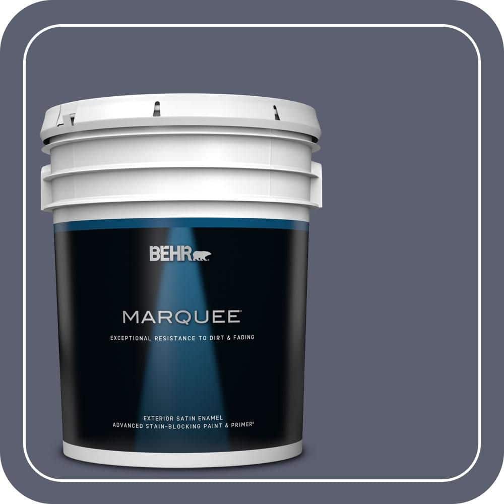 BEHR MARQUEE 5 gal. #S550-6 Mysterious Night Satin Enamel Exterior Paint & Primer