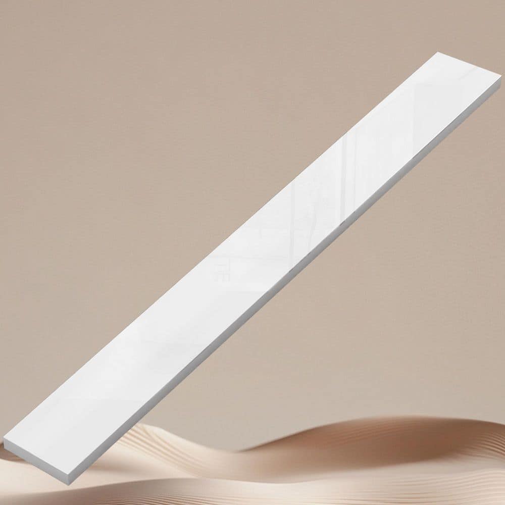 Getpro 42 in. White Solid Surface Vanity Backsplash 4 in. High Splash Guard Rear Splash for Bathroom Sink Countertop (1)