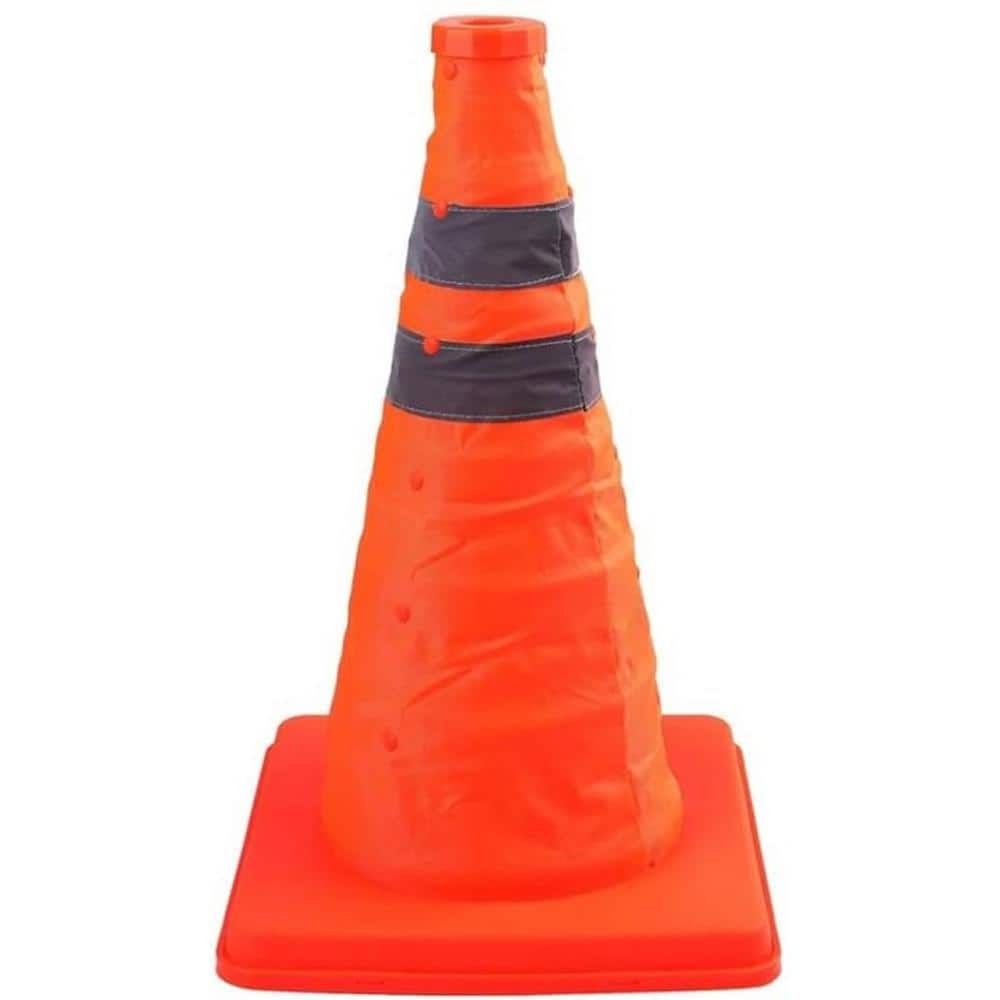 PIP 15 in. Orange Reflective Multi-Purpose Collapsible Safety Cone